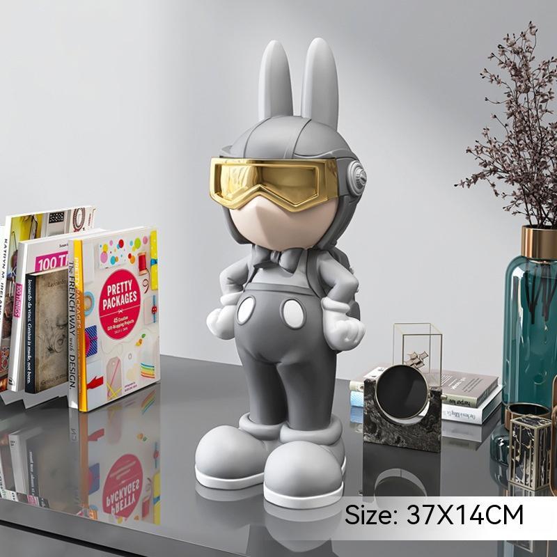 Cute Rabbit Home Ornament - Modern Animal Decoration for Living Room