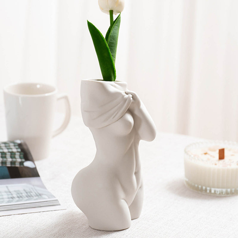 Artistic Human Ceramic Vases - Decorative Art Ornaments for Home