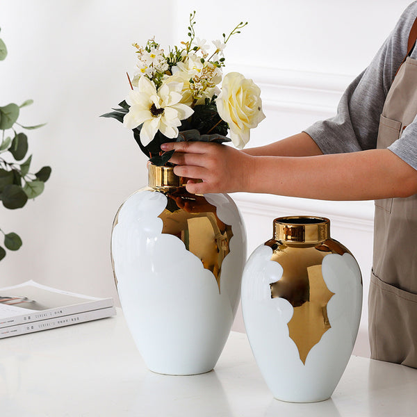 Luxury Ceramic Vases - Creative Electroplated Porcelain Home Decor