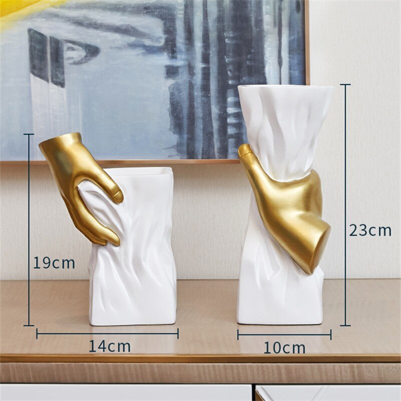 Creative European Decorative Vase - Resin Ornament for Home Styling