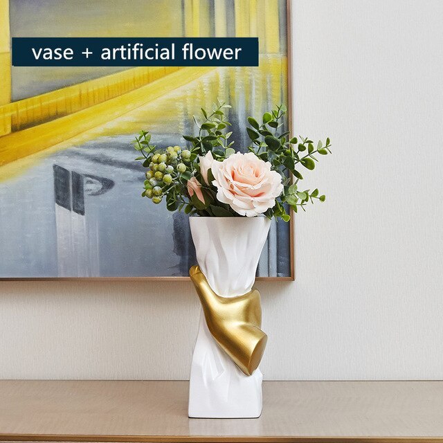 Creative European Decorative Vase - Resin Ornament for Home Styling