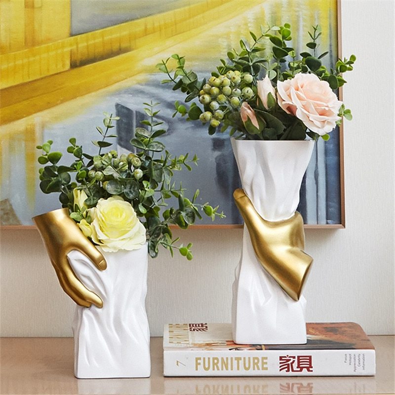 Creative European Decorative Vase - Resin Ornament for Home Styling