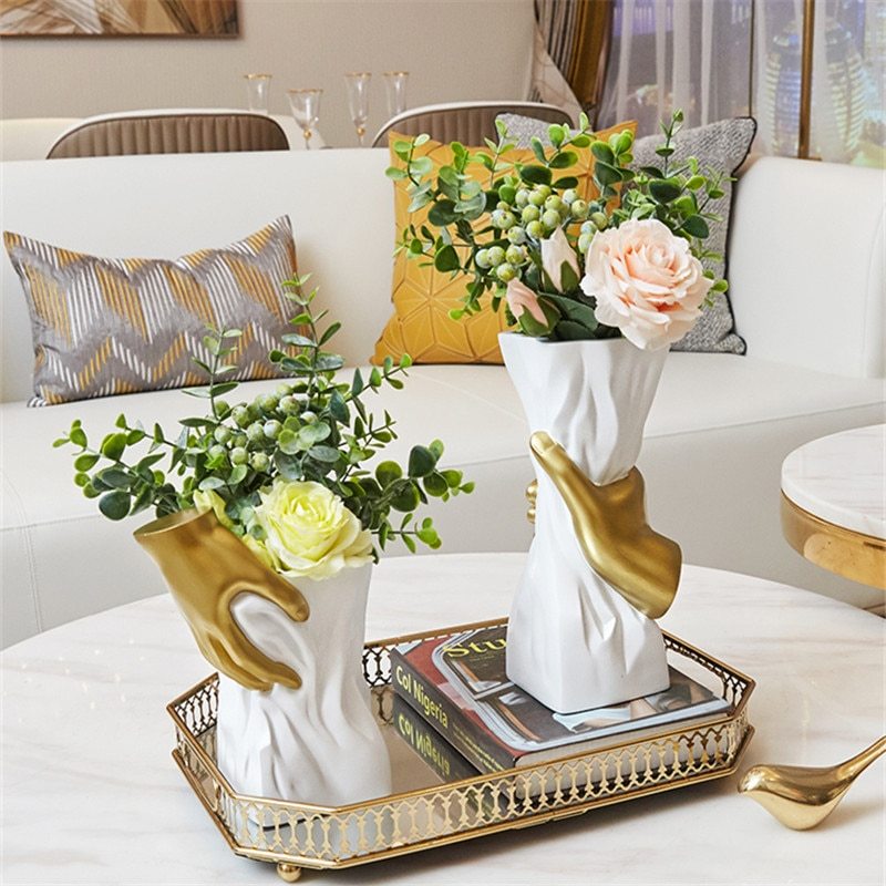 Creative European Decorative Vase - Resin Ornament for Home Styling