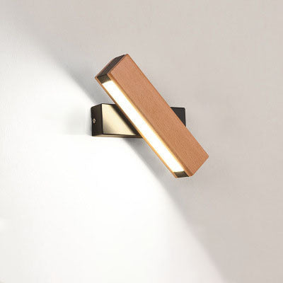 Wooden LED Wall Lamp Modern Adjustable Lighting
