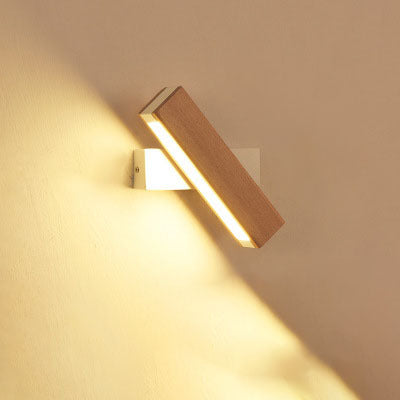 Wooden LED Wall Lamp Modern Adjustable Lighting