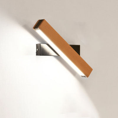 Wooden LED Wall Lamp Modern Adjustable Lighting