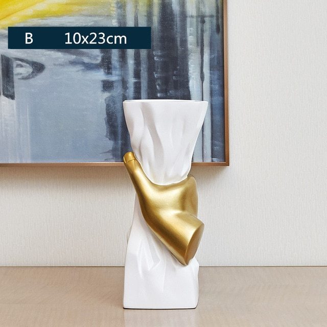 Creative European Decorative Vase - Resin Ornament for Home Styling