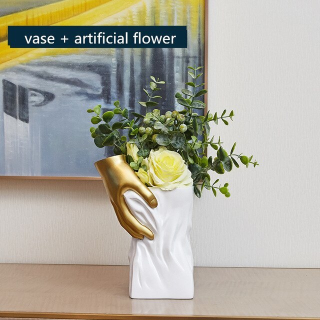 Creative European Decorative Vase - Resin Ornament for Home Styling