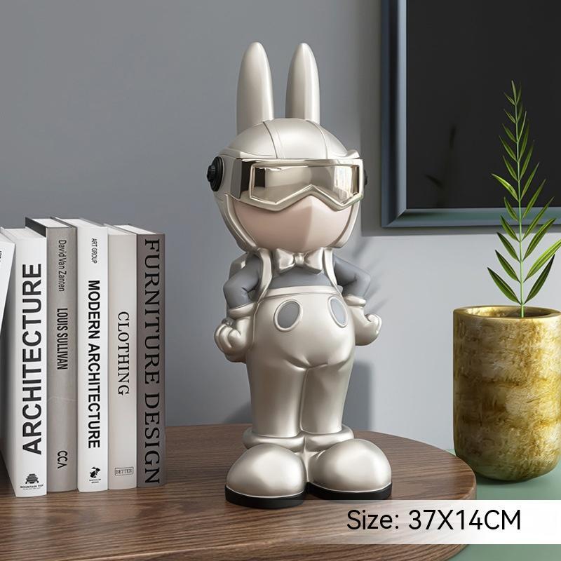 Cute Rabbit Home Ornament - Modern Animal Decoration for Living Room