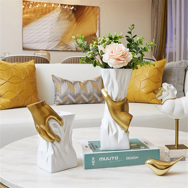 Creative European Decorative Vase - Resin Ornament for Home Styling