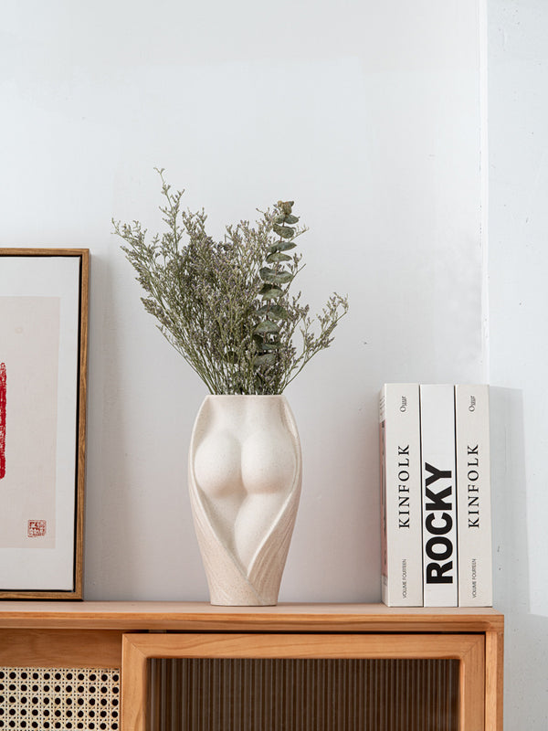 Simple Modern Ceramic Flower Vase - Minimalist Home Decor Centerpiece