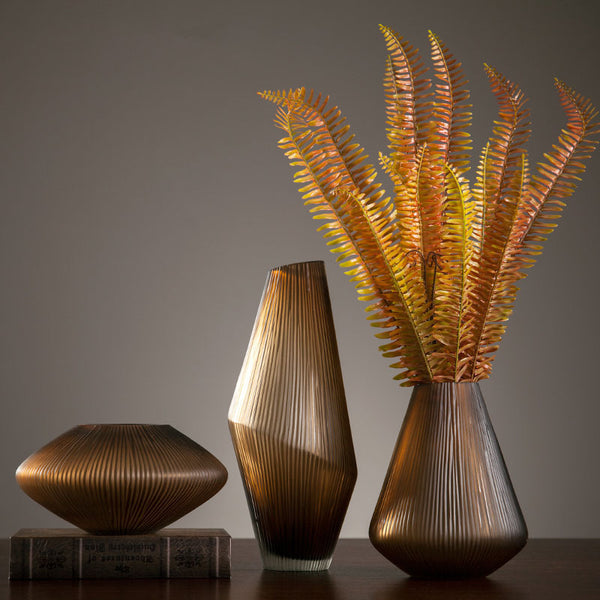 Frosted Glass Flower Vase - Elegant Home Decoration Ornament