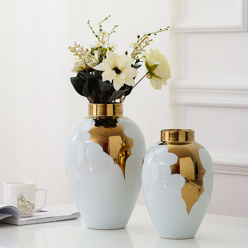 Luxury Ceramic Vases - Creative Electroplated Porcelain Home Decor