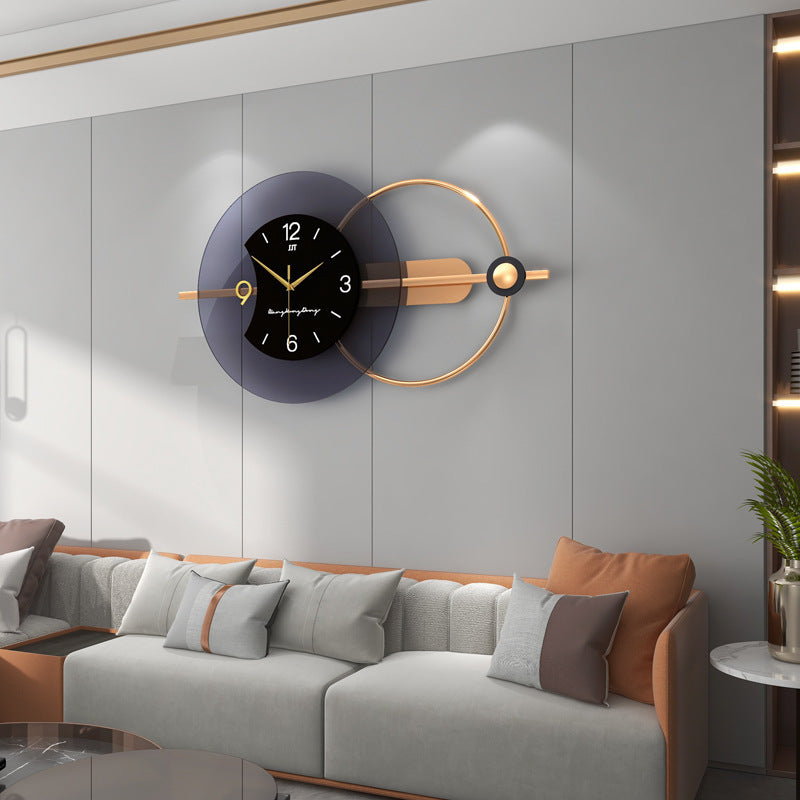 Large Fashion Wall Clock - Modern Living Room Decoration 80x38cm