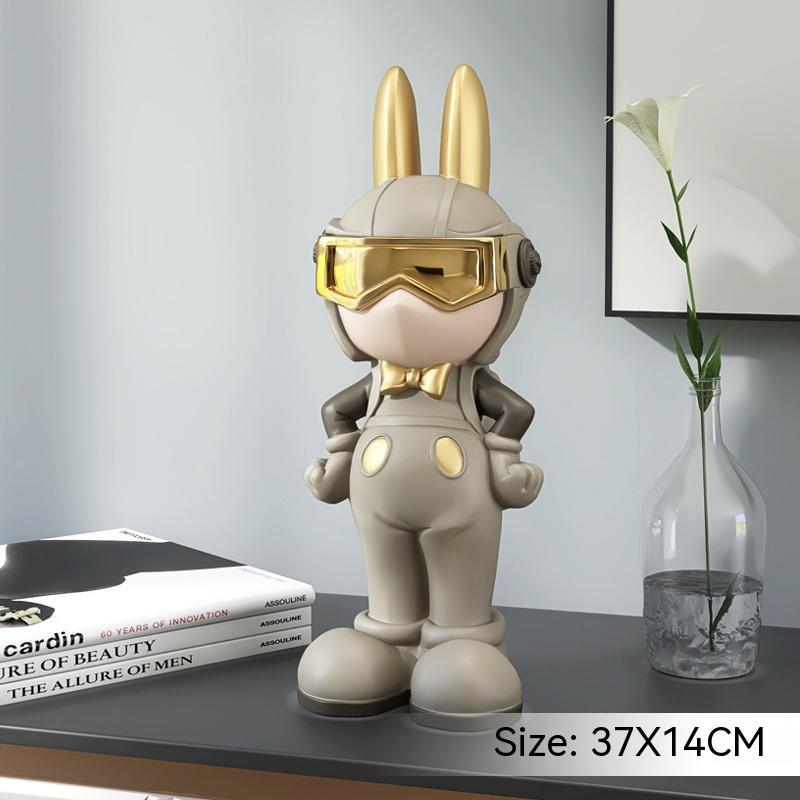 Cute Rabbit Home Ornament - Modern Animal Decoration for Living Room