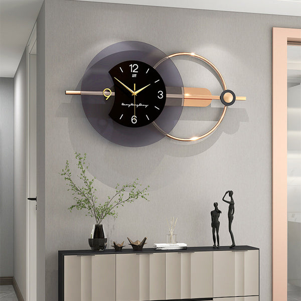 Large Fashion Wall Clock - Modern Living Room Decoration 80x38cm