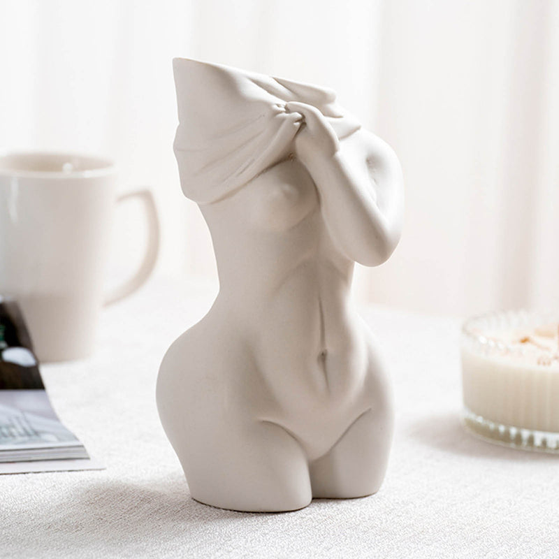 Artistic Human Ceramic Vases - Decorative Art Ornaments for Home