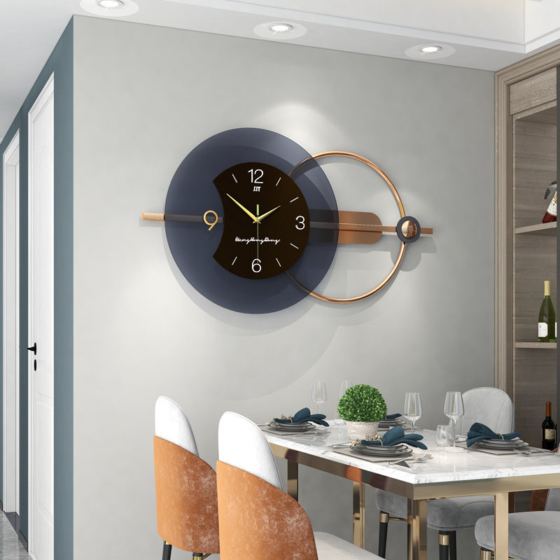 Large Fashion Wall Clock - Modern Living Room Decoration 80x38cm