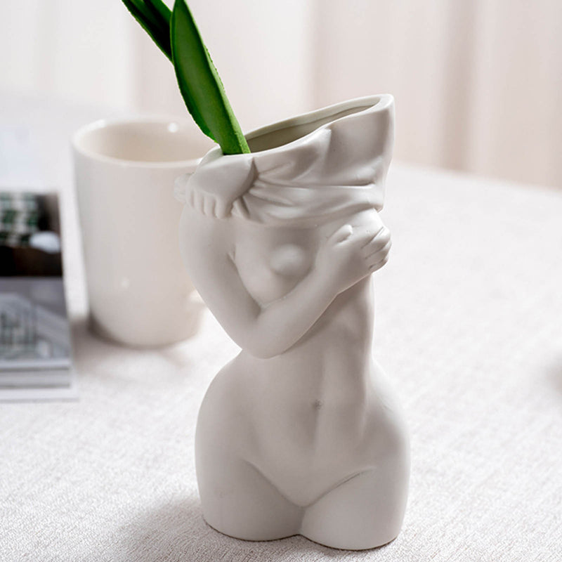 Artistic Human Ceramic Vases - Decorative Art Ornaments for Home