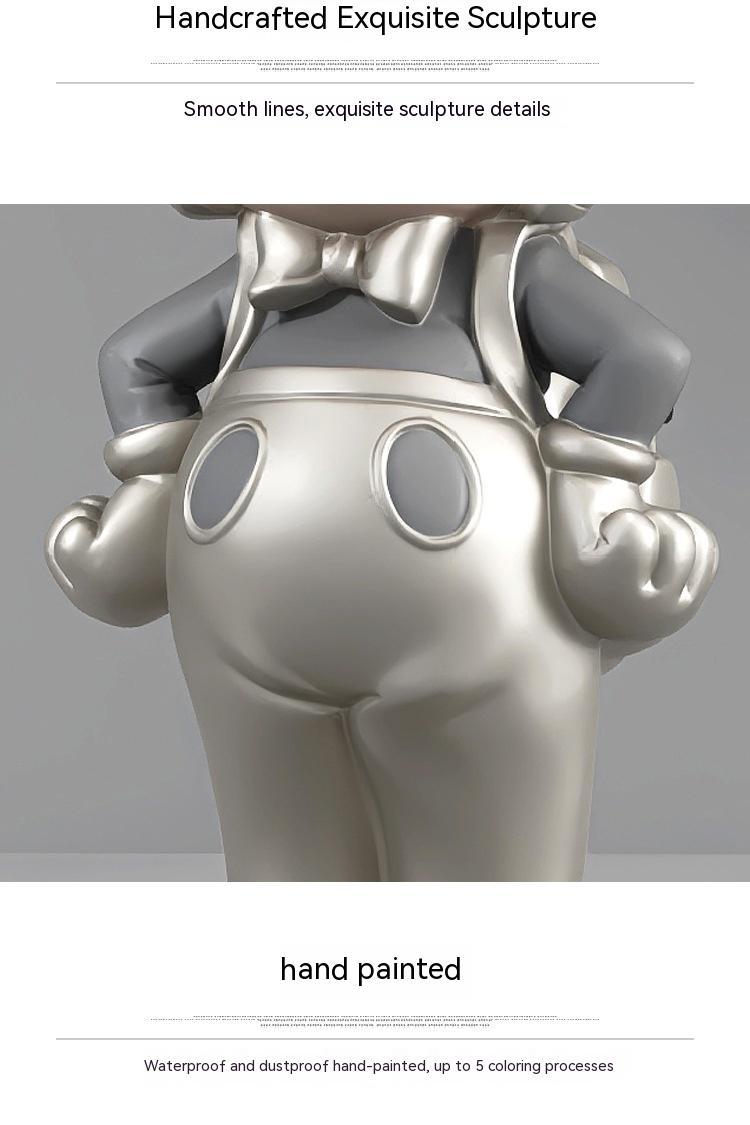 Cute Rabbit Home Ornament - Modern Animal Decoration for Living Room