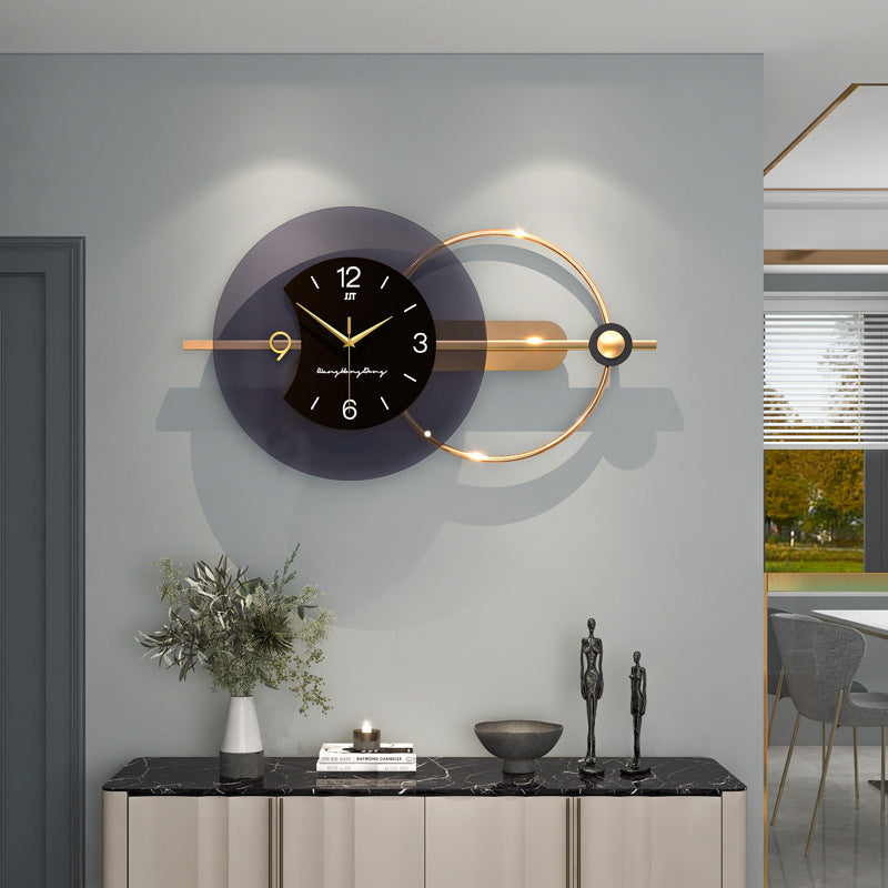 Large Fashion Wall Clock - Modern Living Room Decoration 80x38cm