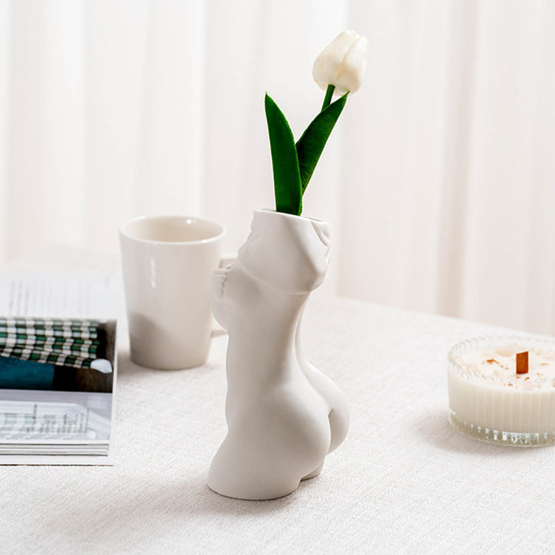Artistic Human Ceramic Vases - Decorative Art Ornaments for Home