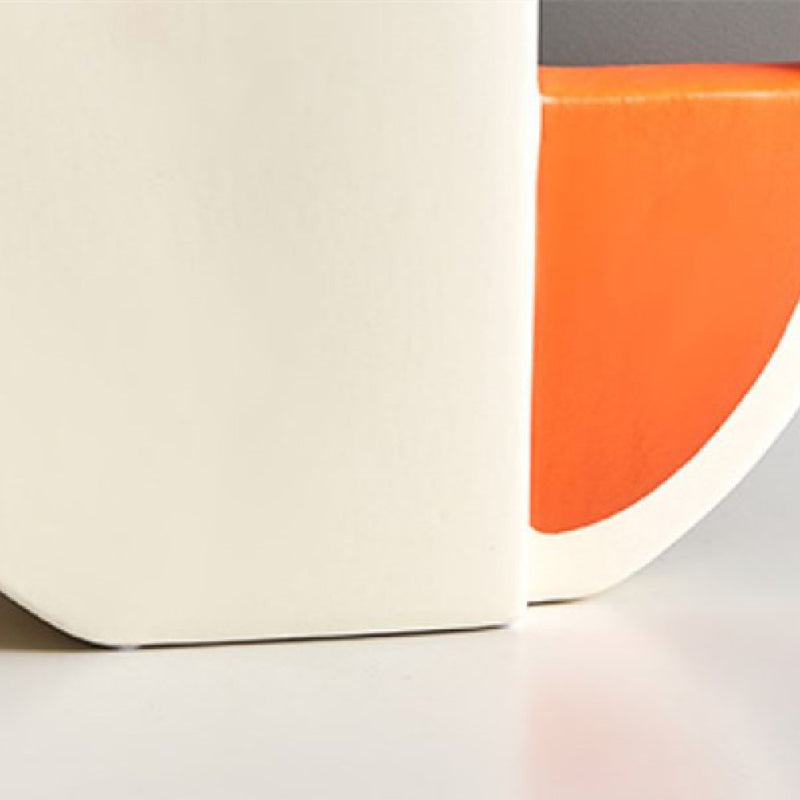 Modern Orange & White Ceramic Vase - Simple Light Luxury Home Decor