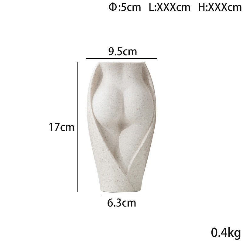 Simple Modern Ceramic Flower Vase - Minimalist Home Decor Centerpiece