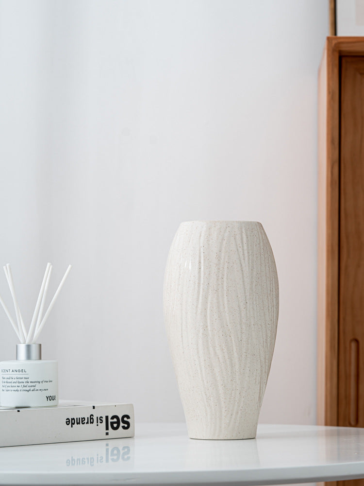 Simple Modern Ceramic Flower Vase - Minimalist Home Decor Centerpiece