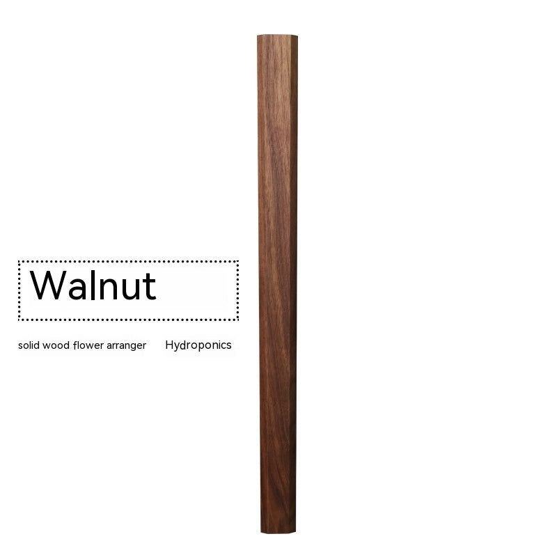 Japanese Style Wooden Flower Vase - Wall Hanging Hydroponic Arrangement